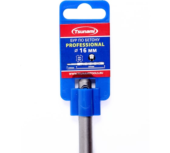 Бур по бетону SDS-plus Professional 16x260 мм Tsunami T10610200016260