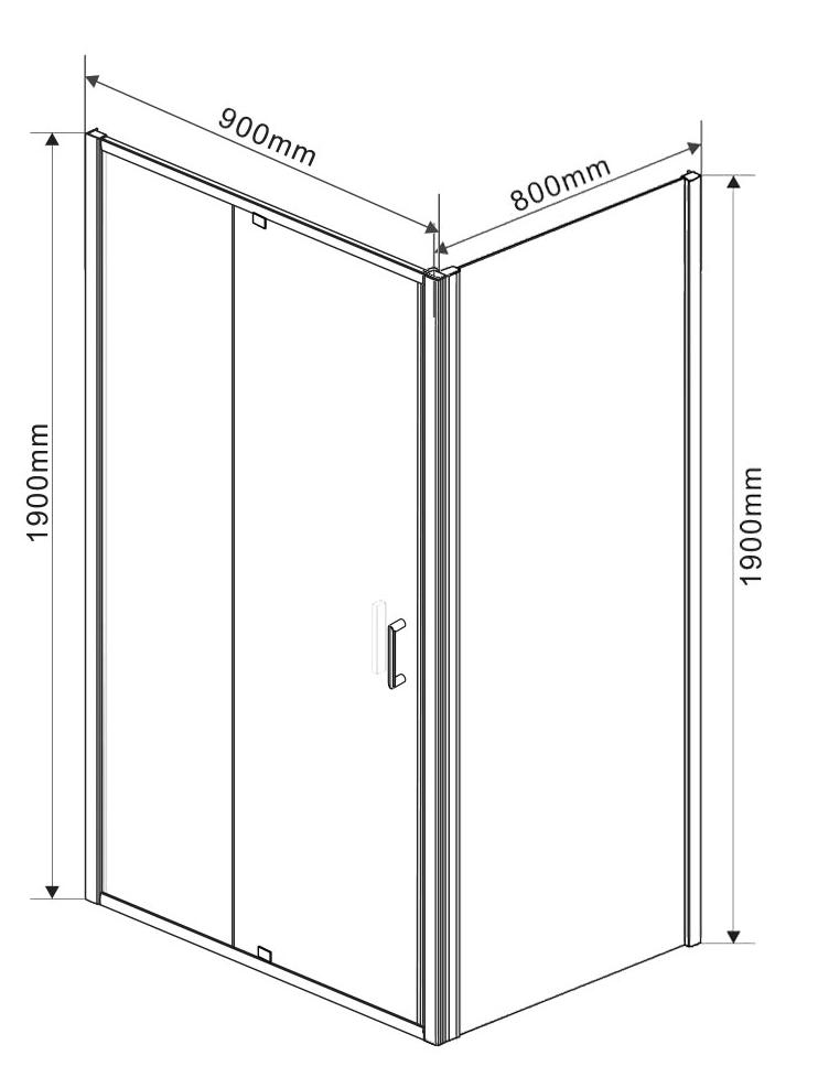 Душевой уголок Vincea Intra VSR-1I 80/90x80 хром, прозрачный