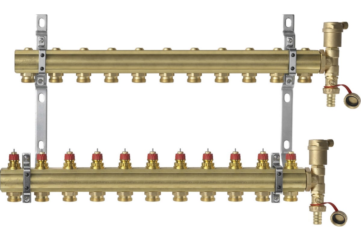 Комплект коллекторов Danfoss FHF-2 set , 11 выходов 088U0711 049508