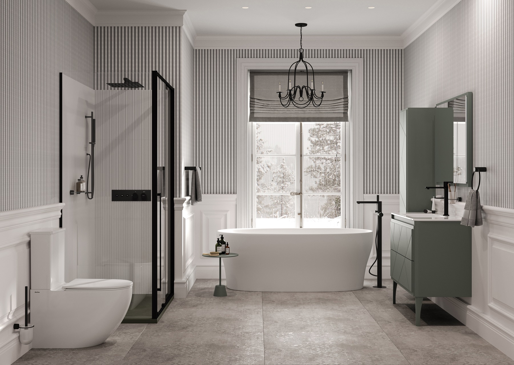 Ванна из искусственного камня Allen Brau Solid Stone Krion Neo XL 180x80 белый матовый 2.35002.21