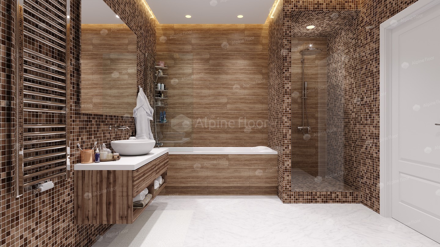 SPC ламинат Alpine Floor Grand Stone Дымчатый Лес Gloss 470x470x3,0 мм, ECO 8-1-1