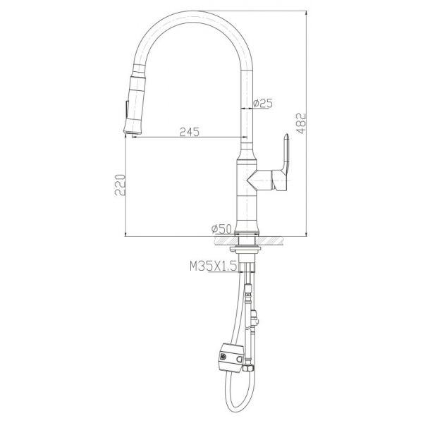 Смеситель для кухни BelBagno BB-LAM38-IN