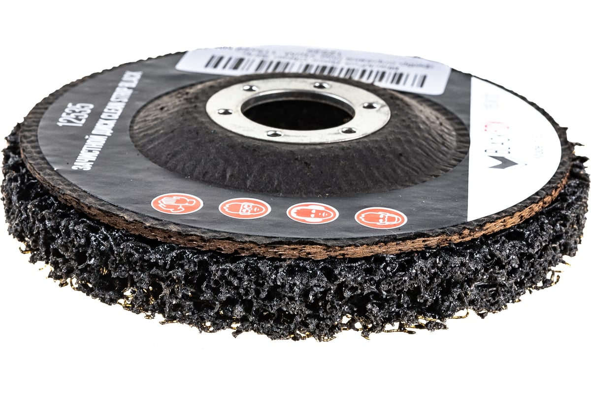 Диск зачистной Clean Strip Black 115х22 мм с фибровой оправкой BlackFox 12535
