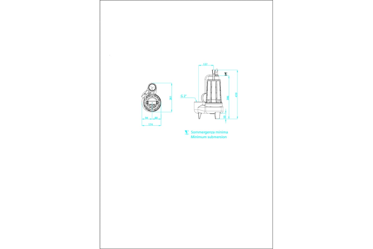 Погружной насос Dreno Pompe ALPHA V 4 M/G 2000260