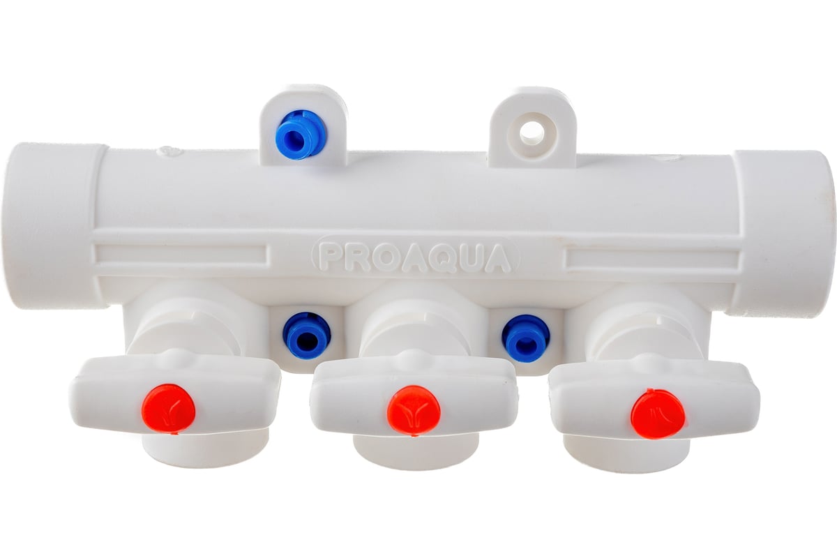 Коллектор PRO AQUA PP-R с 3 выходами, белый ШК 25-20 PA6710308Pb