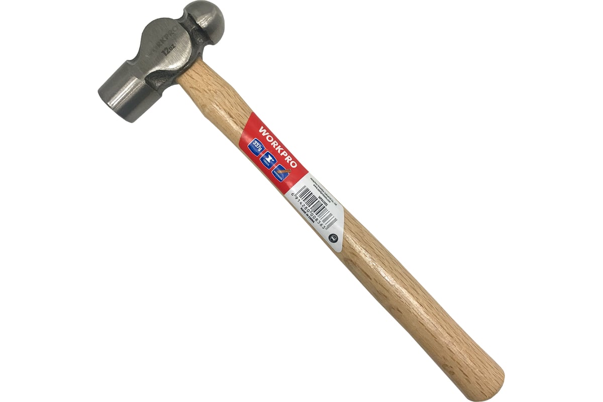 Молоток с круглым бойком WORKPRO 337гр WP241025