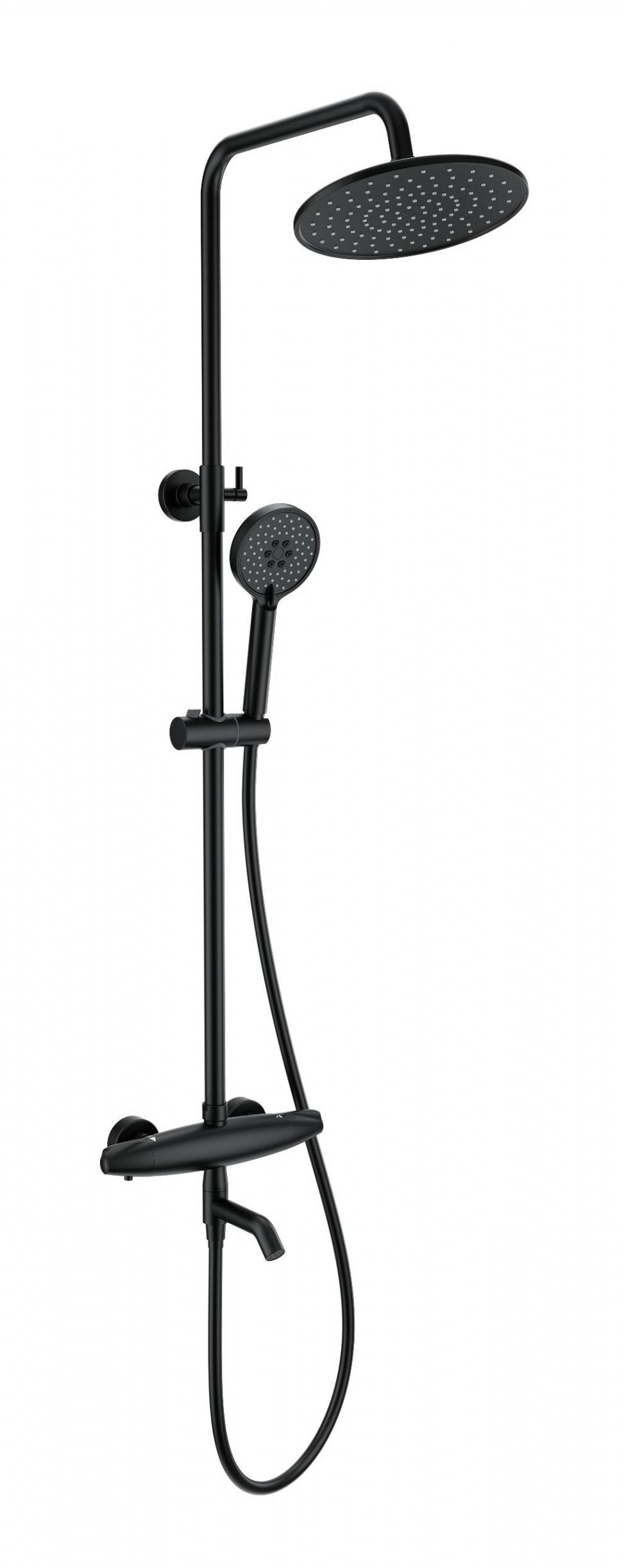 Душевая стойка Wonzon&Woghand Capsule WW-B3031-A3-MB термостат, черный матовый