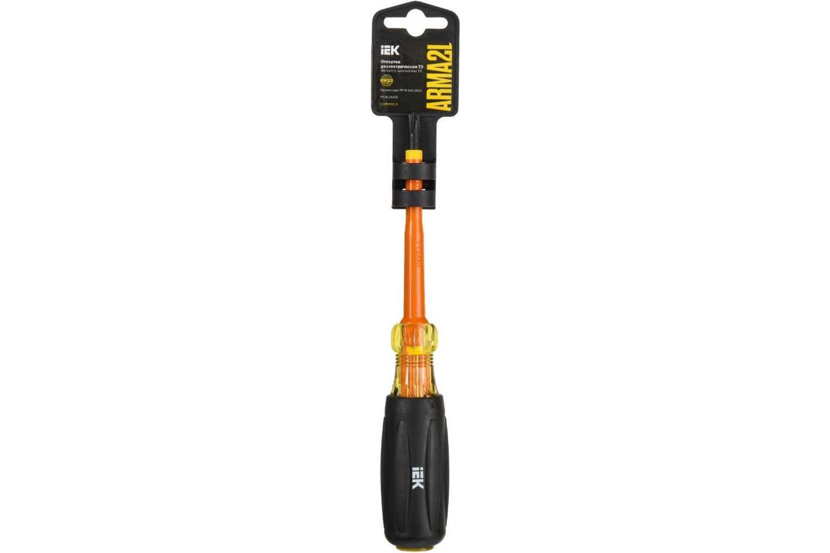 Отвертка IEK Arma2l 5 диэлектрическая ph/sl2x100 т3 A2L5-SC30-T3-HS-20-100