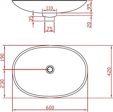 Раковина ArtCeram La Fontana LFL001 01 00 60 см белый