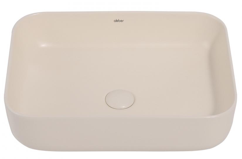 Раковина Abber Rechteck AC2202MBE 50 см матовый светло-бежевый
