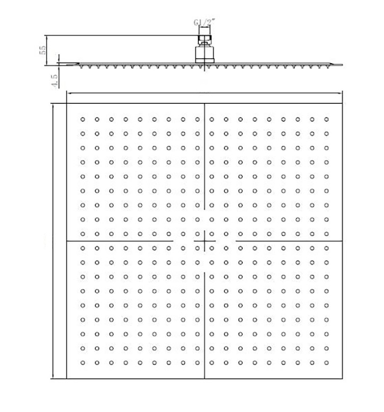 Верхний душ RGW Shower Panels SP-82 30x30 хром