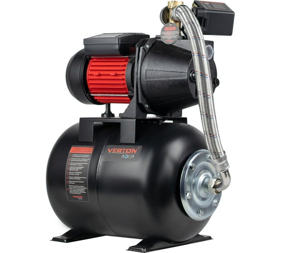 Насосная станция Verton AQUA PS600C/24 600 Вт, 45 л/мин, 24 л, гл. 8 м, высота 40 м, 1", 3 бар 01.13297.13546