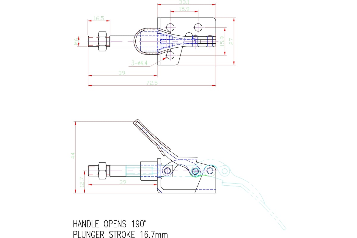 Зажим шатунного типа HS CLAMP HS-301-BM