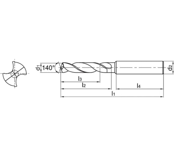 Сверло по металлу 1534SU03-0740 KDG303 ZCC-CT 00001203462
