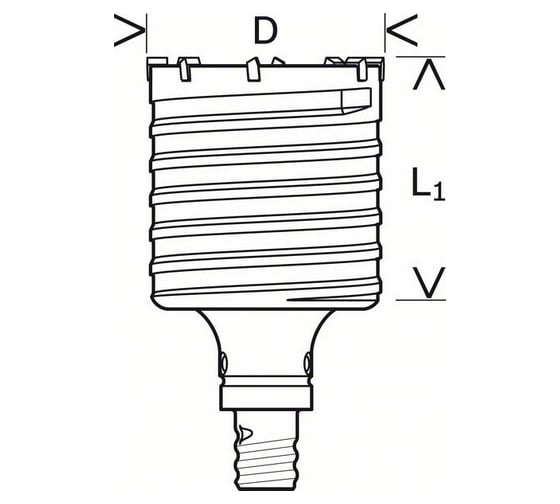 Коронка буровая SDS-max (150x80x150 мм) Bosch 2608580526