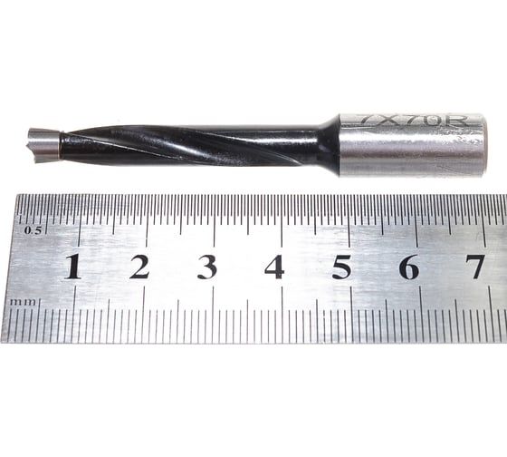 Сверло присадочное усиленное "глухое" (7x70 мм; S=10x20 мм; RH) ROTIS 412.0770R