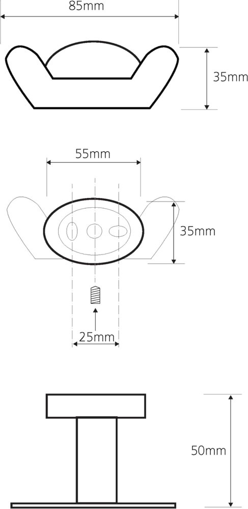 Крючок Bemeta Oval 118406031 двойной