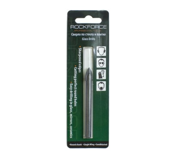 Сверло по стеклу и плитке 6 мм, в блистере Rockforce RF-3726