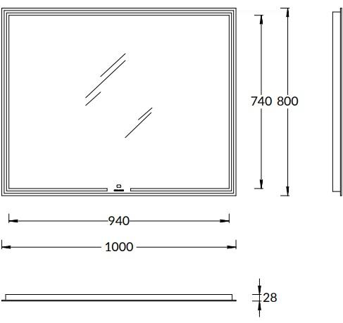 Зеркало Kerama Marazzi Mio 100x80 MIO.mi.100\WHT