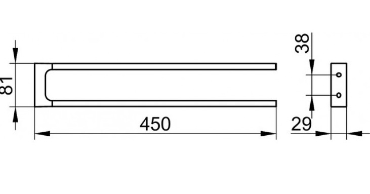 Полотенцедержатель Keuco Edition 11 11118010000 двойной хром