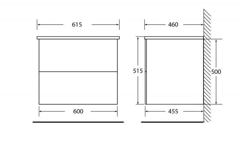 Мебель для ванной BelBagno Etna 60x46x53 см Rovere Bianco