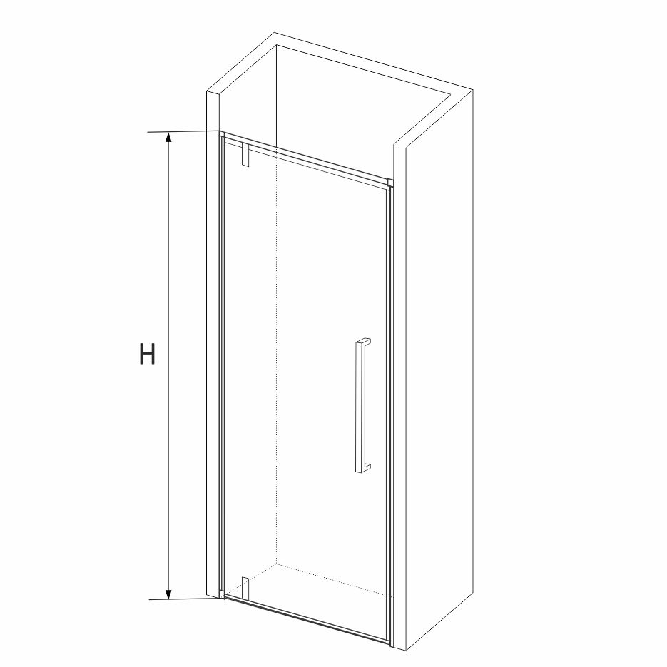 Душевая дверь RGW Stilvoll SV-02B 80x200 распашная, прозрачное, черный