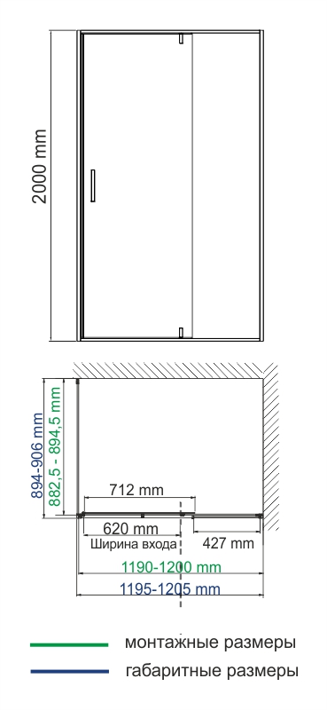 Душевой уголок WasserKRAFT Neime 19P07 120x90 прямоугольный