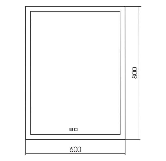 Зеркало Silver Mirrors Гуверт 60x80 см с подсветкой, подогревом