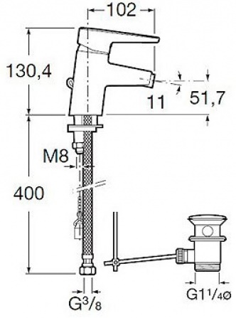 Смеситель для биде Roca Esmai 5A6031C00