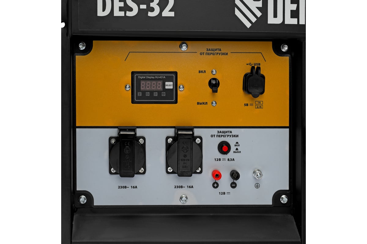 Дизельный генератор Denzel des-32, 3.2 квт, 230 в, 11 л, ручной стартер 94411