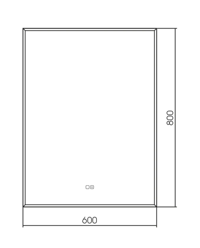 Зеркало AQUAme AQM9103 60x80 см подсветка, антипар