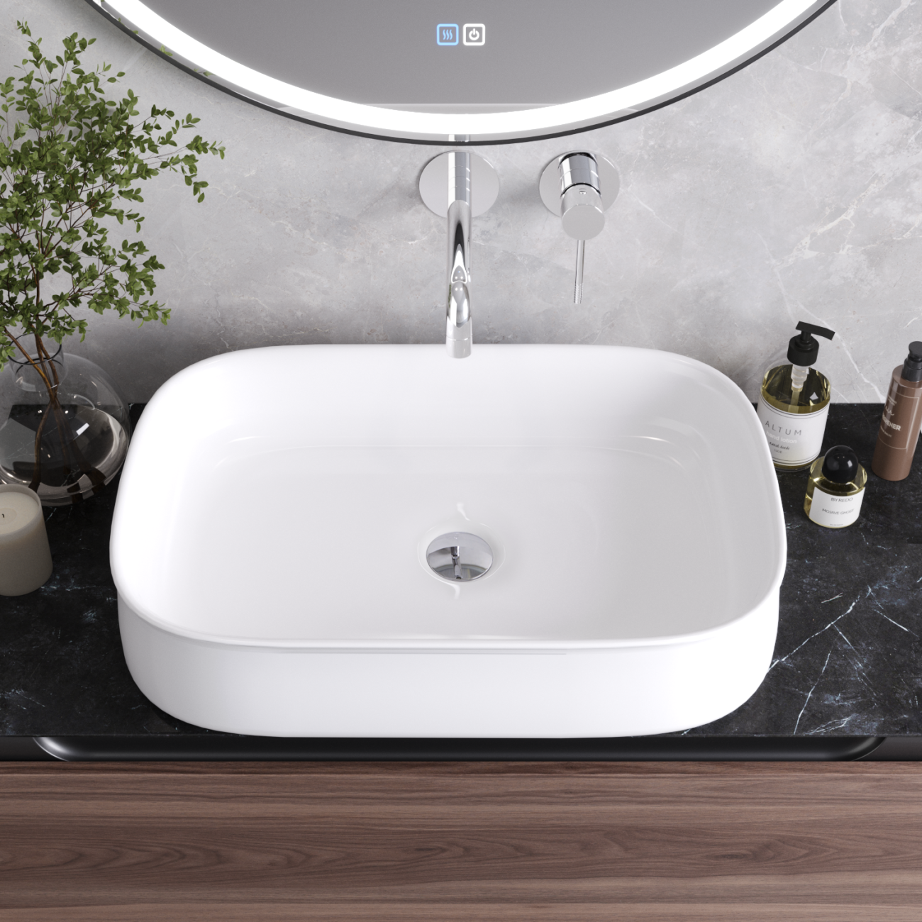 Раковина Cezares CZR-6582 56 см белый