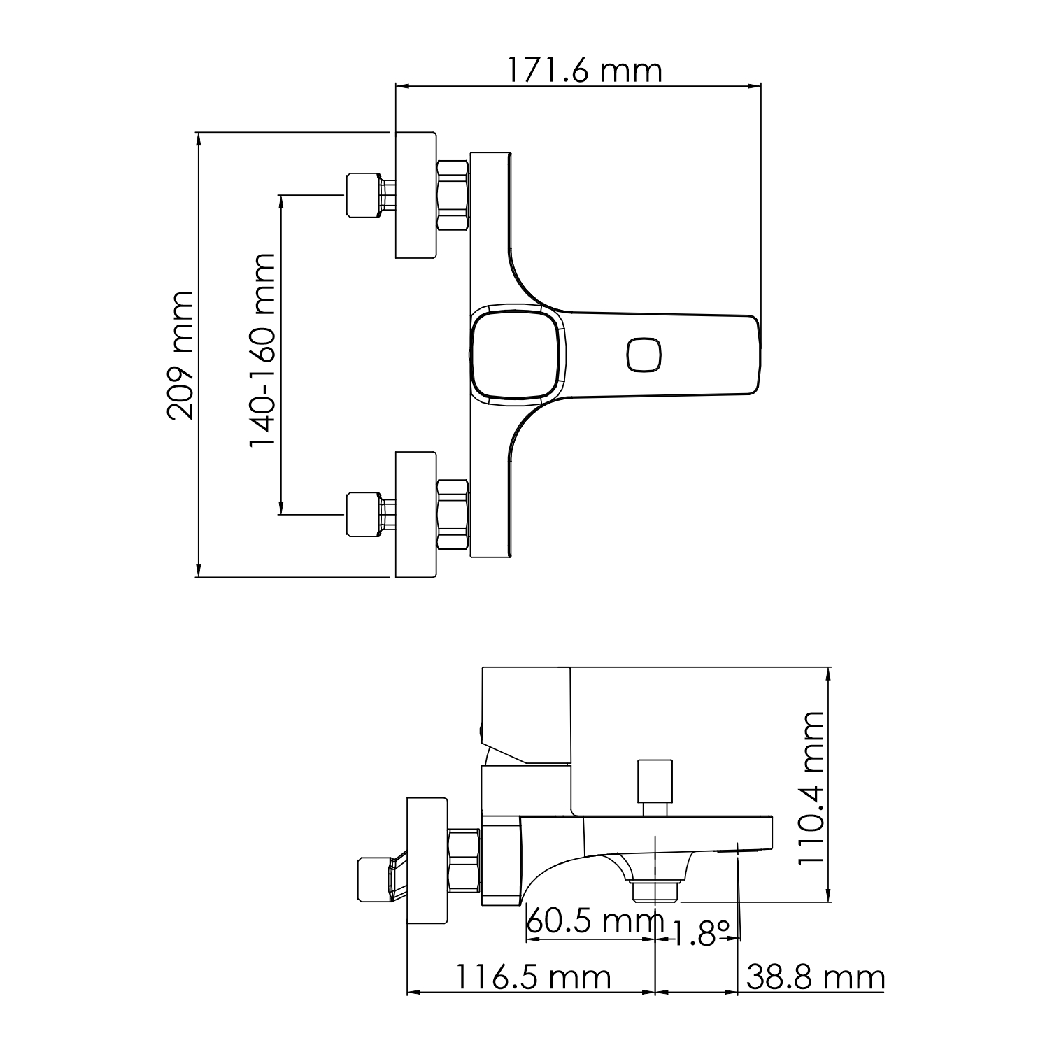 Смеситель для ванны WasserKRAFT Naab 8601