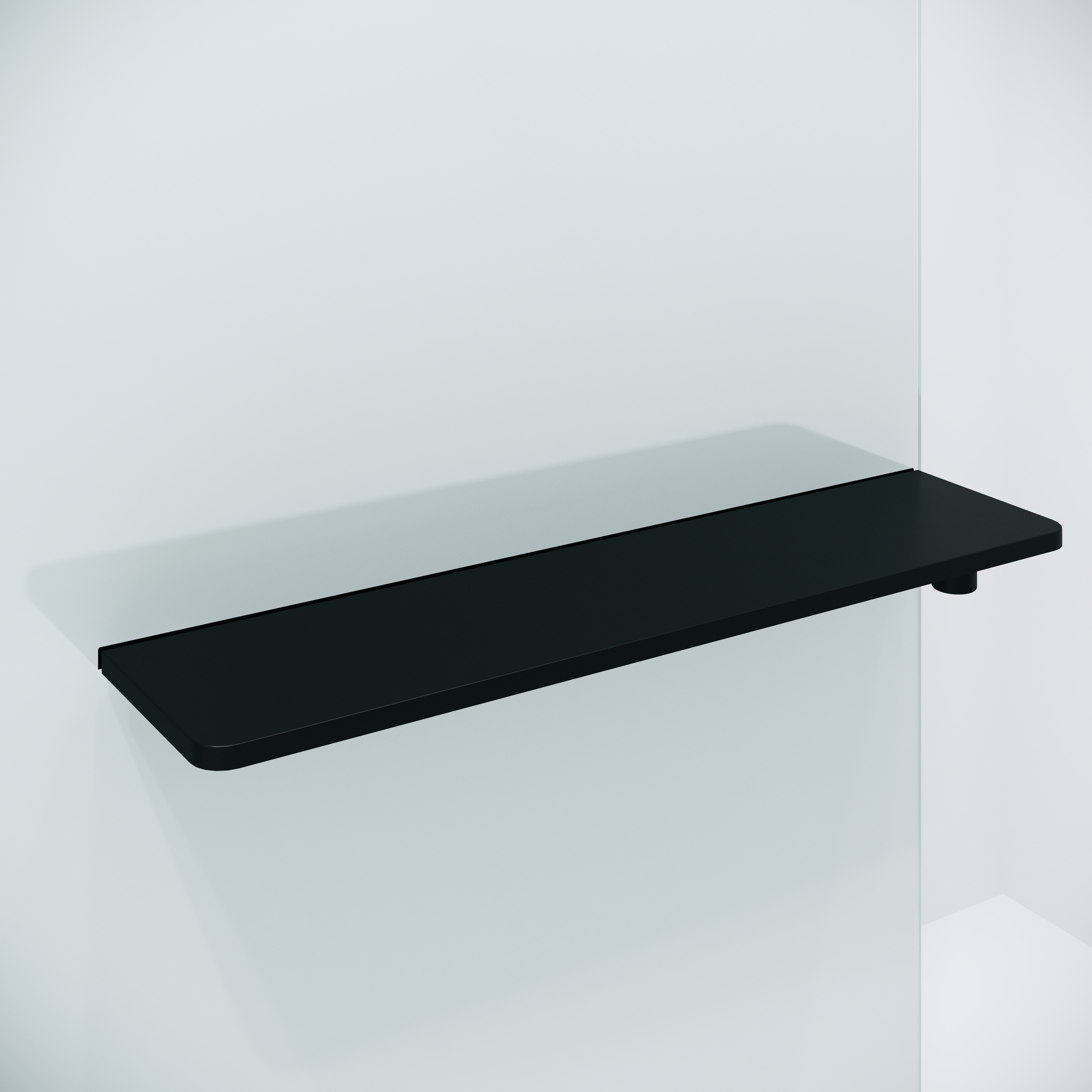 Душевая перегородка Niagara Nova NG-582-10BLACK 100x200 белый градиент, профиль черный матовый