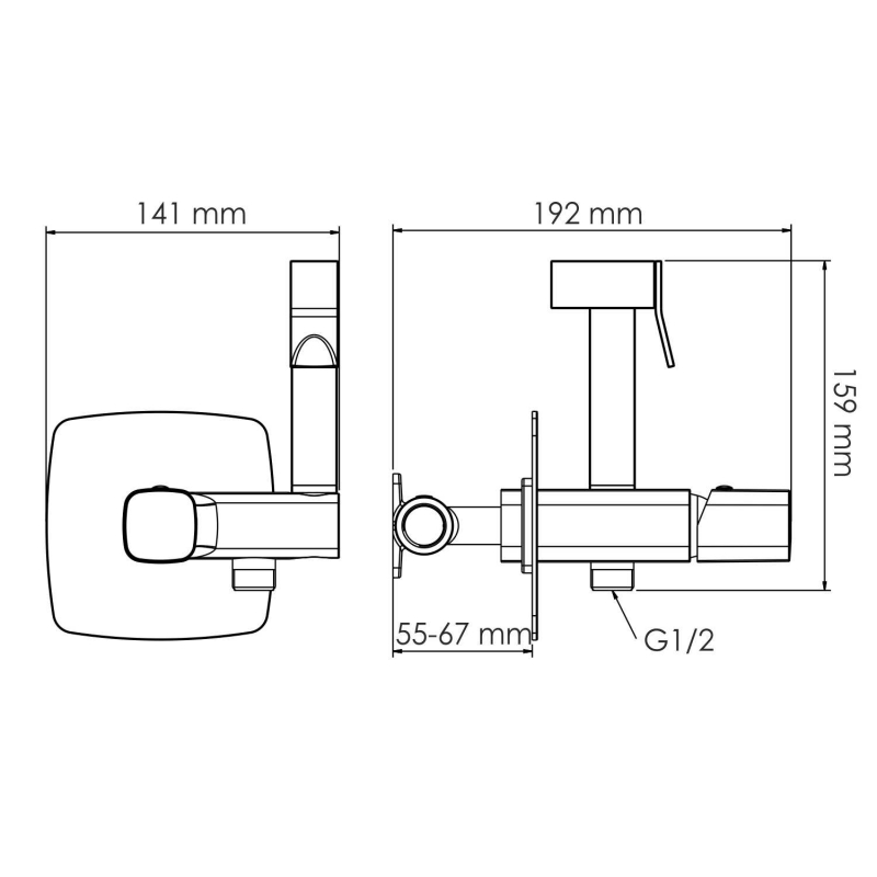 Смеситель WasserKRAFT Naab 8638 с гигиеническим душем, хром