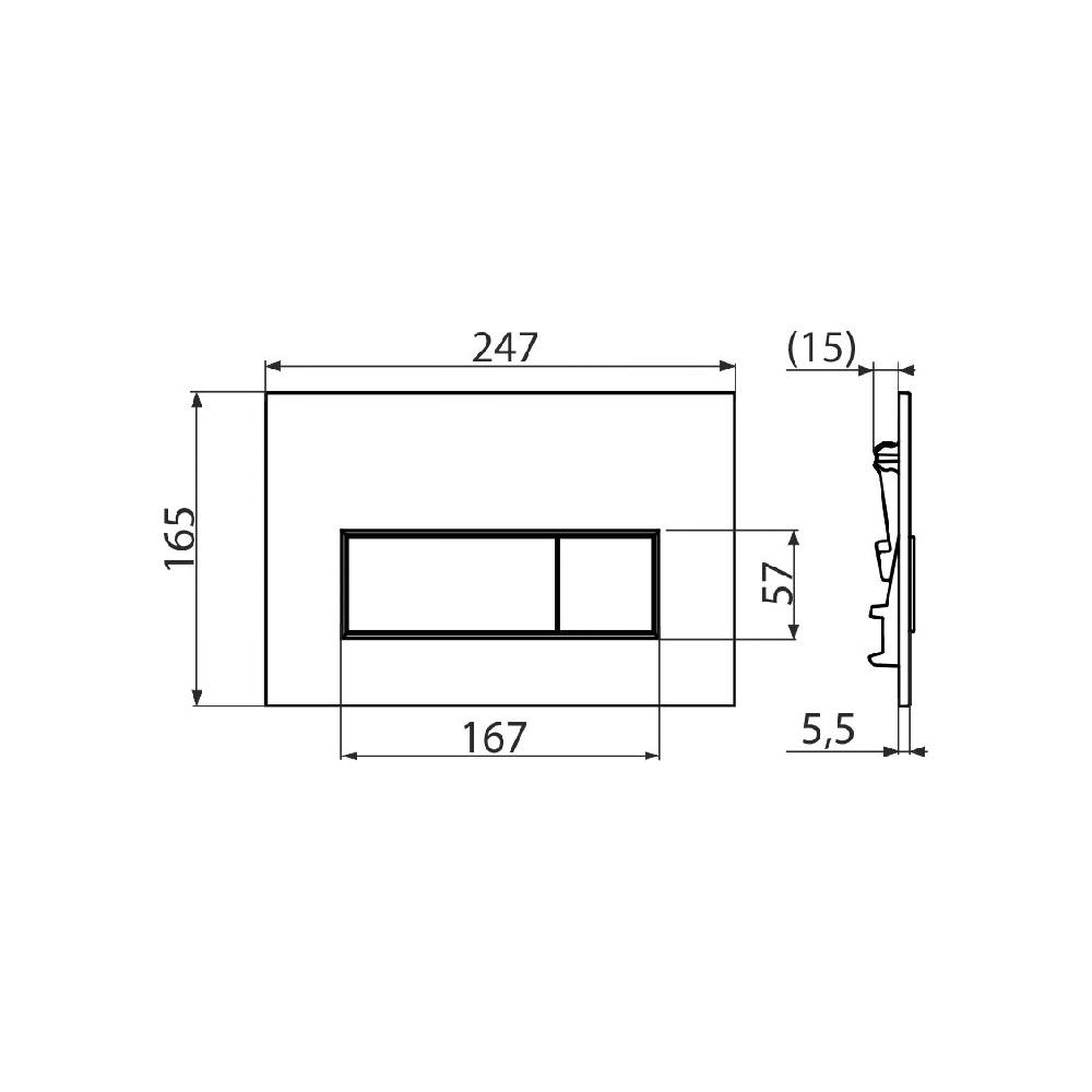 Кнопка смыва Kerama Marazzi M578KM черный матовый