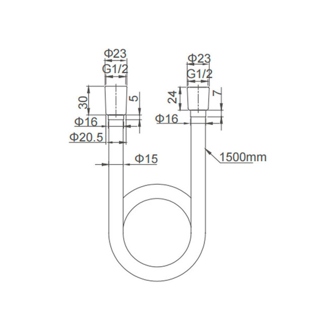 Душевой шланг Caprigo Parts 98-515-BRG 150 см, матовое золото