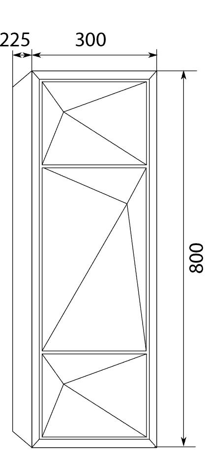 Шкаф пенал Marka One Romb 30 см White L, У73558