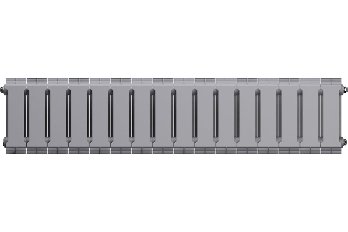 Биметаллический радиатор Royal Thermo PianoForte 200/Silver Satin 16 секций НС-1346025