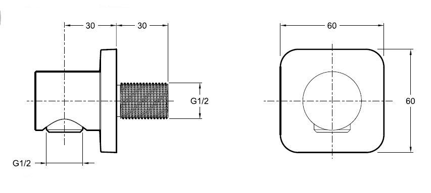 Шланговое подключение Jacob Delafon Modulo E8463-CP