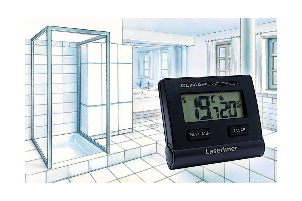 Точный термогигрометр Laserliner ClimaHome-Check (black) с магнитным креплением 082.428A