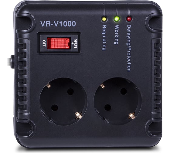 Стабилизатор SVEN VR-V1000 (500Вт,Входное 184-285В, 2×CEE7/4+1×ІЕС320 розеток) SV-015572