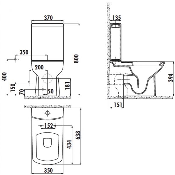 Бачок для унитаза Creavit Lara LR410-00KI00E-0000 красный