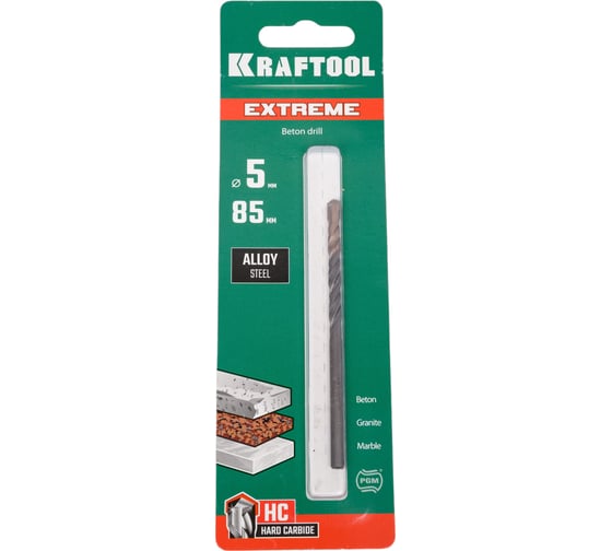 Сверло по бетону Kraftool Extreme 5x85 мм 29166-085-05