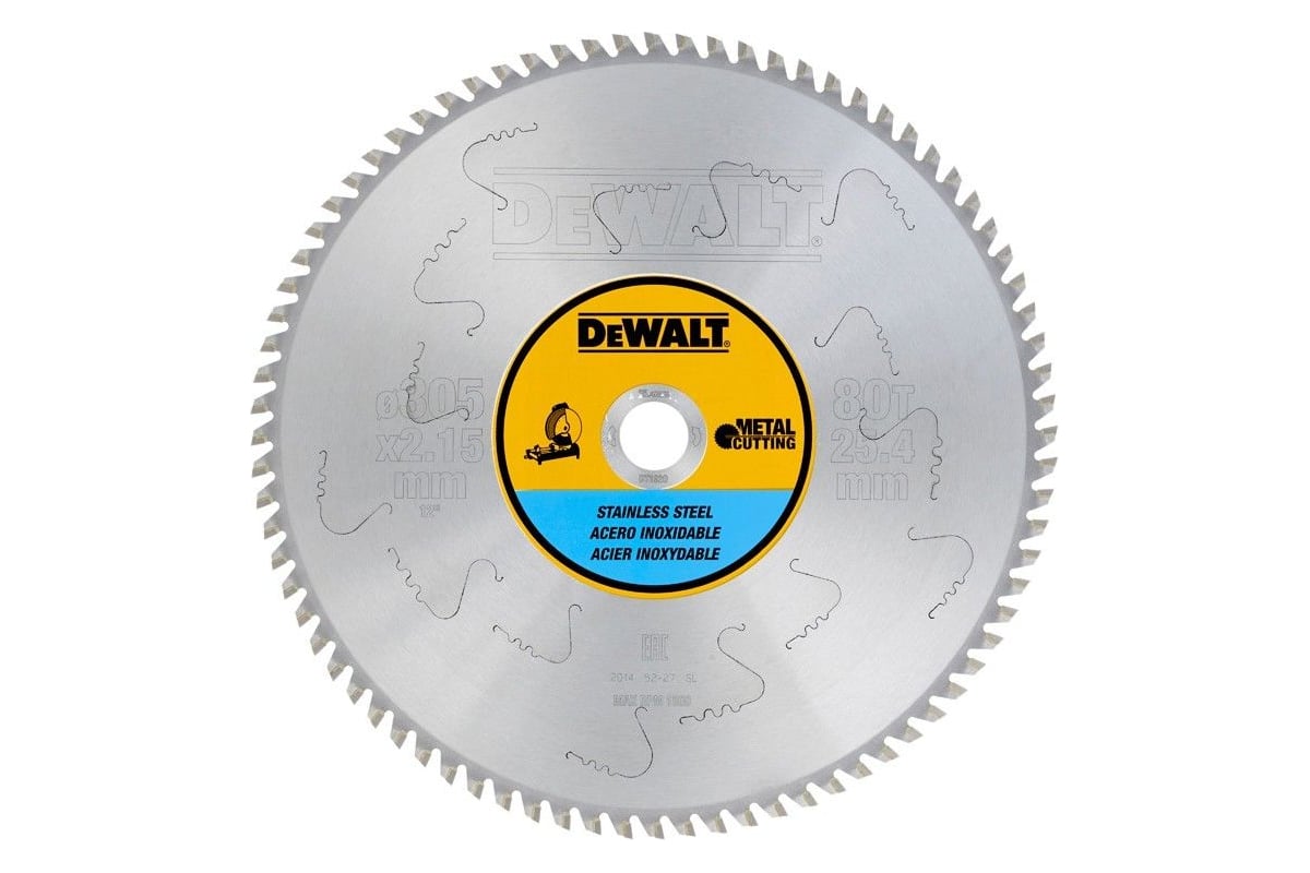Пильный диск по INOX (305х25.4 мм; 80 MTCG) DeWalt DT1920