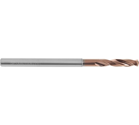 Сверло AHNO 3.5 мм, твердосплавное, 3D, с подводом СОЖ, SP-X801030350, VHM, по стали, чугуну, нерж. и жаропроч.стали ah00177