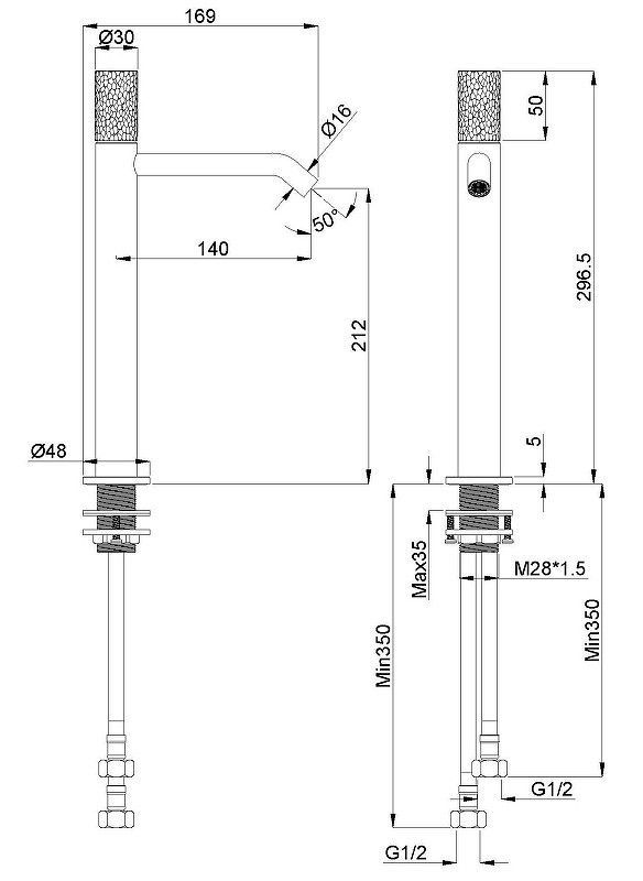 Смеситель для раковины Vincea Аura (Aura) VBF-6AU2CH хром