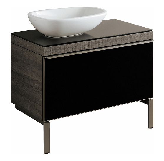 Мебель для ванной Keramag Citterio 88 см с отверстием, темный дуб