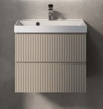 Тумба с раковиной AQUAme S1 60 см бежевый