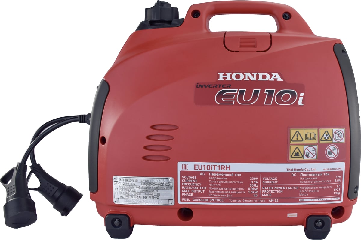 Бензиновый инверторный генератор Honda EU 10 I + переходники на евро розетки EU10IT1RH